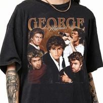 Comfort Colors George Michael Retro Muzikos Grafinis Marškinėlis, 90-ųjų Pop Žvaigždės Gerbėjų Drabužis 110 brown