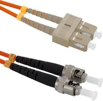 „Qoltec“ optinio pluošto jungiamasis kabelis SC/UPC – ST/UPC | Daugiamodis | 50/125 | OM2 | Dvipusis | 3 m