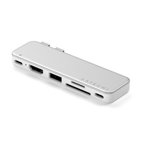 Satechi USB-C Snap Hub, MacBook Neo, sidabro spalvos - Adapteris