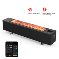 Aeno, 2000 W, juodas - Premium ECO išmanusis šildytuvas su židinio efektu