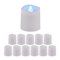 Rinkinys iš 12 LED žvakių 4,5x4cm., baltos spalvos