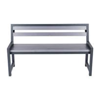 Lauko suoliukas DM Grill Duo Comfort SL008 SL018, juoda sp./pilka sp., 140 cm x 37 cm x 77 cm