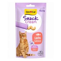 GimCat Snack Cream kreminiai skanėstai su lašiša katėms, 6 x 15 g