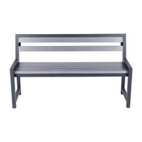 Lauko suoliukas DM Grill Duo Comfort SL008 SL018, juoda sp./pilka sp., 140 cm x 37 cm x 77 cm