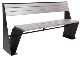Lauko suoliukas DM Grill Linea SL-012, juoda sp./pilka sp., 169 cm x 56 cm x 90 cm