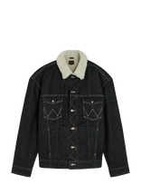 Wrangler - Sherpa Anti Fit Jacket - Džinsinis švarkas be pamušalo - Tamsiai mėlyna