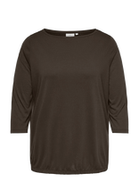 ONLY Carmakoma - Carcarlinne 3/4 Boatneck Top Jrs - Marškinėliai trumpomis rankovėmis - Ruda