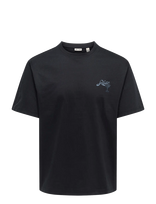 ONLY & SONS - Onsfred Bellissima Rlx Ss Tee Vd - Marškinėliai trumpomis rankovėmis - Juoda