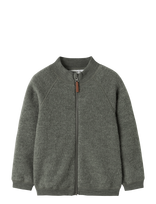 Name It - Nmmwmino Wool Brushed Ls Card - Termo striukė - Žalia