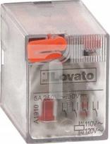 Lovato Electric Pramoninė relė su LED indikatoriumi ir mechaniniu mygtuku, valdymas 230VAC, 4C/O, 5A, skirta HR6XS4.. lizdams