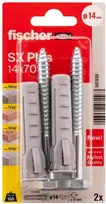 FISCHER kaiščiai su varžtais SX Plus S, 14x70 mm, 2 vnt.