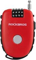 Rockbros 32420981001 dviračio spyna su įtraukiamu trosu – raudona