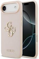 Dėklas GUESS Grained Big 4G & Classic Logo skirtas Apple iPhone 17 Air rožinės spalvos