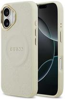 Dėklas Guess Peony Hot Stamp MagSafe skirtas Apple iPhone 17 beige