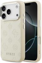 Guess Peony Hot Stamp Script MagSafe dėklas skirtas Apple iPhone 17 Pro rusvai gelsvas