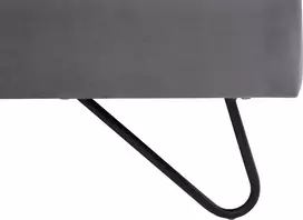 Beliani LANNION veliūrinė lova 160 x 200 cm tamsiai pilka