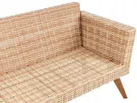 Lauko baldų komplektas Beliani Sodo baldų komplektas su stalu 5 asmenims VITTORIA XL, kreminės spalvos, technoratanas