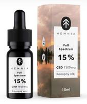 Hemnia viso spektro CBD kanapių aliejus 15 %, 1500 mg, 10 ml