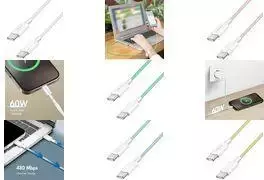LogiLink USB 2.0 Type-C laidas C/m> C/m nailoninis 60W mėlynas