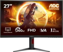 AOC C27G4Z2 27 col. - Curved Gaming Monitorius Fast VA, FHD, 260 Hz, 1 ms GtG, 2x HDMI, DP