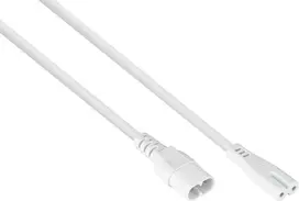 kabelmeister Euro-prailginimo kištukas C8 (tiesus) į lizdą C7 / Euro 8 (tiesus), baltas, 0,75 mm², 2 m (SK0870-W020)