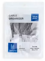 BlueStar Blue Star PJ-COZ413 lipnus kabelių raištis su Velcro – pilka (10 vnt.)