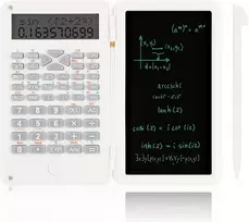 OFFCUP mokslinis skaičiuotuvas su 6 colių LCD rašymo planšete, 240 funkcijų, baltas