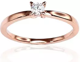 Diamond Sky Jewelry Auksinis žiedas su deimantais „Solitaras VIII“
