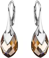 Diamond Sky Jewelry Sidabriniai auskarai „Baroque II (Light Colorado Topaz Light Chrome)“ su Swarovski® kristalais