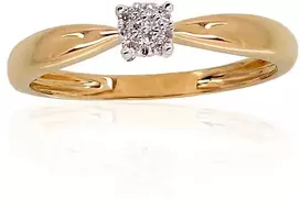 Diamond Sky Jewelry Auksinis žiedas su deimantais „Solitaras“