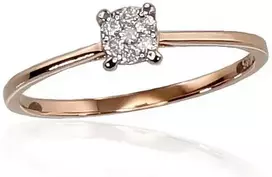 Diamond Sky Jewelry Auksinis žiedas su deimantais „Solitaras VI“