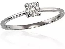Diamond Sky Jewelry Auksinis žiedas su deimantais „Solitaras VI“