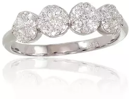 Diamond Sky Jewelry Auksinis žiedas su deimantais „Joanna“