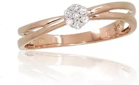 Diamond Sky Jewelry Auksinis žiedas su deimantais „Grakštumas V“