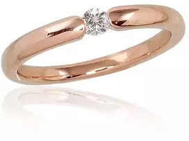 Diamond Sky Jewelry Auksinis žiedas su deimantais „Naujoji Klasika II“