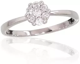 Diamond Sky Jewelry Auksinis žiedas su deimantais „Deimantų Gėlė II“