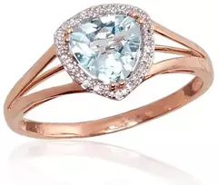 Diamond Sky Jewelry Auksinis žiedas su deimantais ir topazais „Princess IV“
