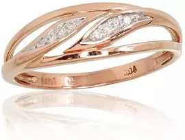 Diamond Sky Jewelry Auksinis žiedas su deimantais „Arianna“