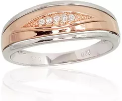 Diamond Sky Jewelry Auksinis žiedas su deimantais „Compliance“