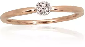 Diamond Sky Jewelry Auksinis žiedas su deimantais „Deimantų Gėlė IX“