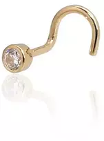 Diamond Sky Jewelry Auksinis nosies auskaras su cirkoniais „Junona“