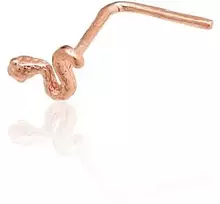 Diamond Sky Jewelry Auksinis nosies auskaras „Gyvatė“