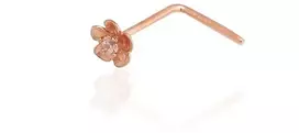 Diamond Sky Jewelry Auksinis nosies auskaras su cirkoniais „Auksinė Gėlė VI“