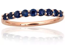Diamond Sky Jewelry Auksinis žiedas su safyrais „Atėnė IX“