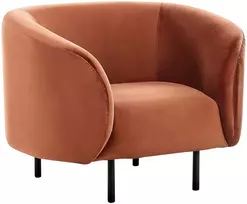 Beliani LOEN fotelis, veliūrinis, oranžinis