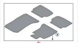 BMW F01 grindų kilimėlių rinkinys Velours Genuine 51479183388