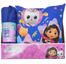 Dreamworks Animation Gabbys Dollhouse polar blanket + cushion set