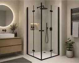 Dušo kabina SANREMO Juodas DD 90x90