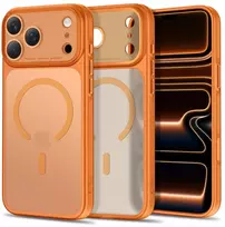 Tech-Protect MagPrime MagSafe CC dėklas, skirtas iPhone 18 Pro / 17 Pro – matinė oranžinė