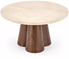 FRIDA c.table travertine / walnut